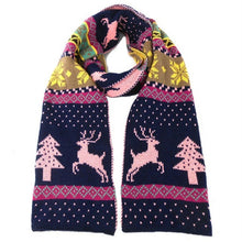 Load image into Gallery viewer, Nordic Winter Deer Cashmere Reverse Knit Scarves