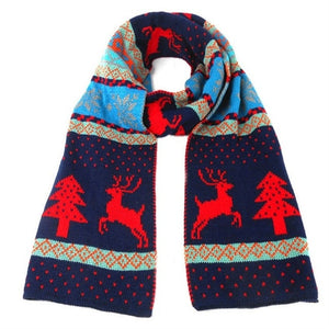Nordic Winter Deer Cashmere Reverse Knit Scarves