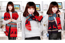 Load image into Gallery viewer, Nordic Winter Deer Cashmere Reverse Knit Scarves