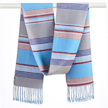 Velvety Stripes & Plaids 100% Mulberry Silk Winter Scarves