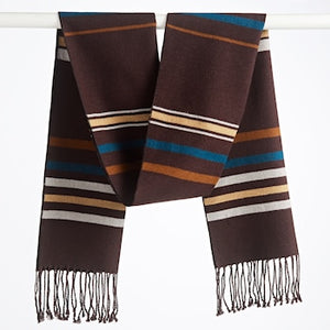 Velvety Stripes & Plaids 100% Mulberry Silk Winter Scarves