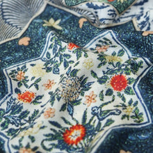 Load image into Gallery viewer, Blue Chinoiserie Porcelain Pattern Cashmere Winter Scarf