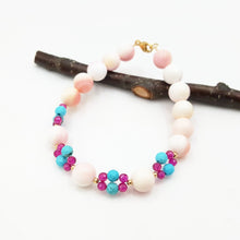 Load image into Gallery viewer, Pink Conch Ruby Sunrise Bracelet
