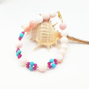 Pink Conch Ruby Sunrise Bracelet