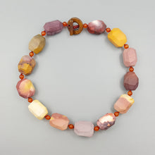 Load image into Gallery viewer, Ochre Rainbow Australian Mookaite Biscuit Necklace