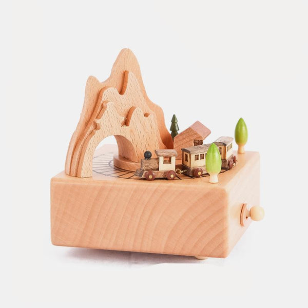 Moving Train Wooden Music Box - It's a Small World
