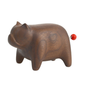 Pachelbel Bulldog Artisanal Wooden Music Figurines