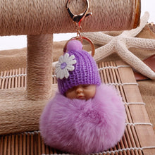 Load image into Gallery viewer, Sleepy Baby Furball Keychains