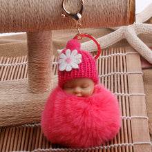 Load image into Gallery viewer, Sleepy Baby Furball Keychains