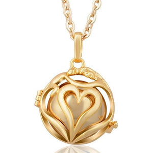 Love Embrace Angel Caller Locket Pendants Gold Plated