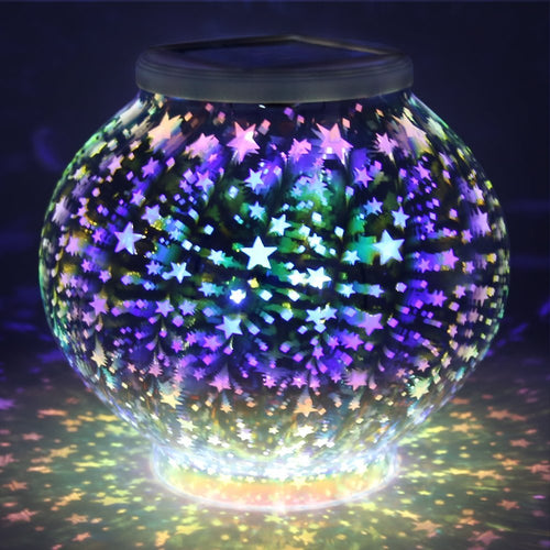 Galaxy Glass Ball Changing Colour Solar Light