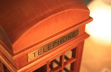 Load image into Gallery viewer, &quot;Call Your Mom!&quot; Red Phone Booth Clockwork Music Box